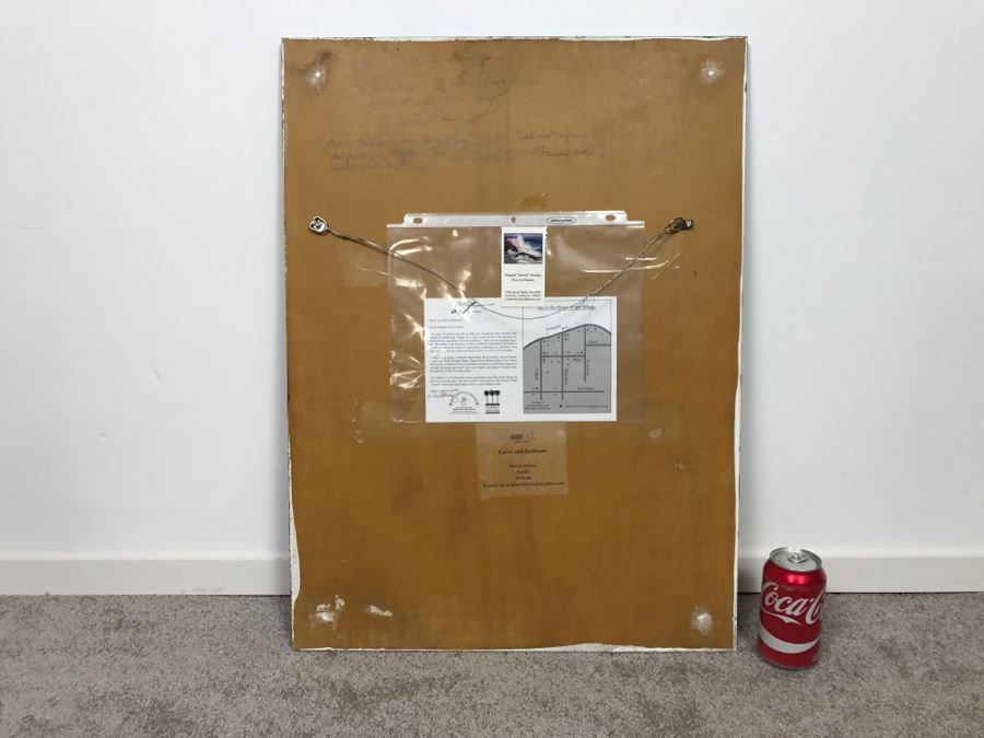 ORIGINAL Donald 'David' Ainsley Plein Air Painting Of The Caves Near La Jolla Cove La Jolla, CA 20' X 27' [Photo 11]