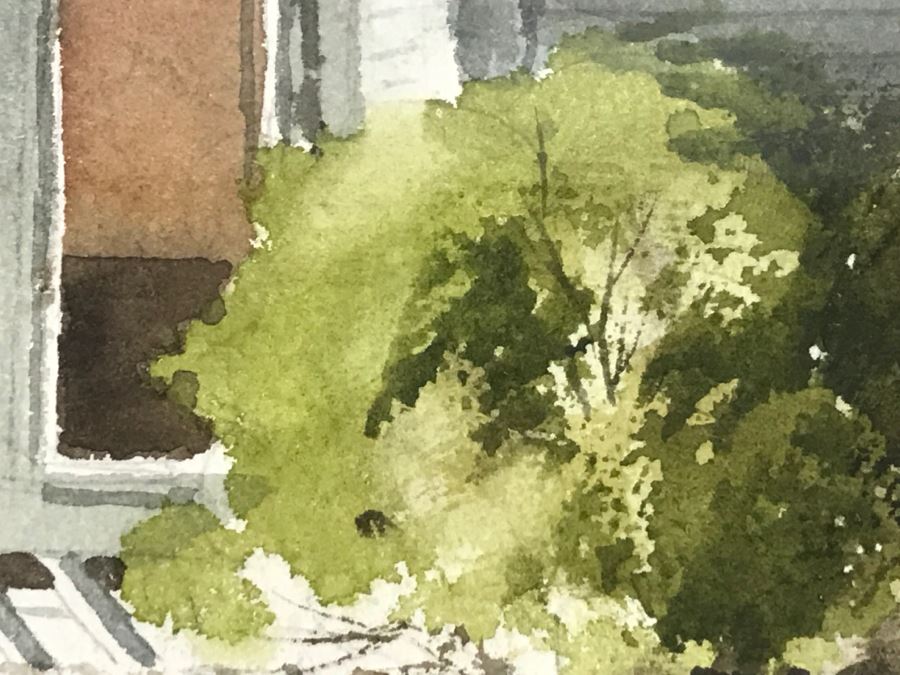 Original 1985 Watercolor Painting Of Old Mercantile Building And Home Signed Lower Left [Photo 11]