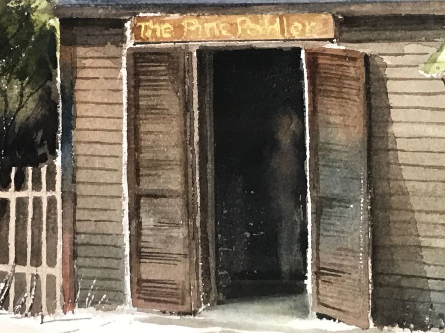 Original 1985 Watercolor Painting Of Old Mercantile Building And Home Signed Lower Left [Photo 10]