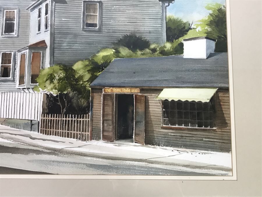 Original 1985 Watercolor Painting Of Old Mercantile Building And Home Signed Lower Left [Photo 6]