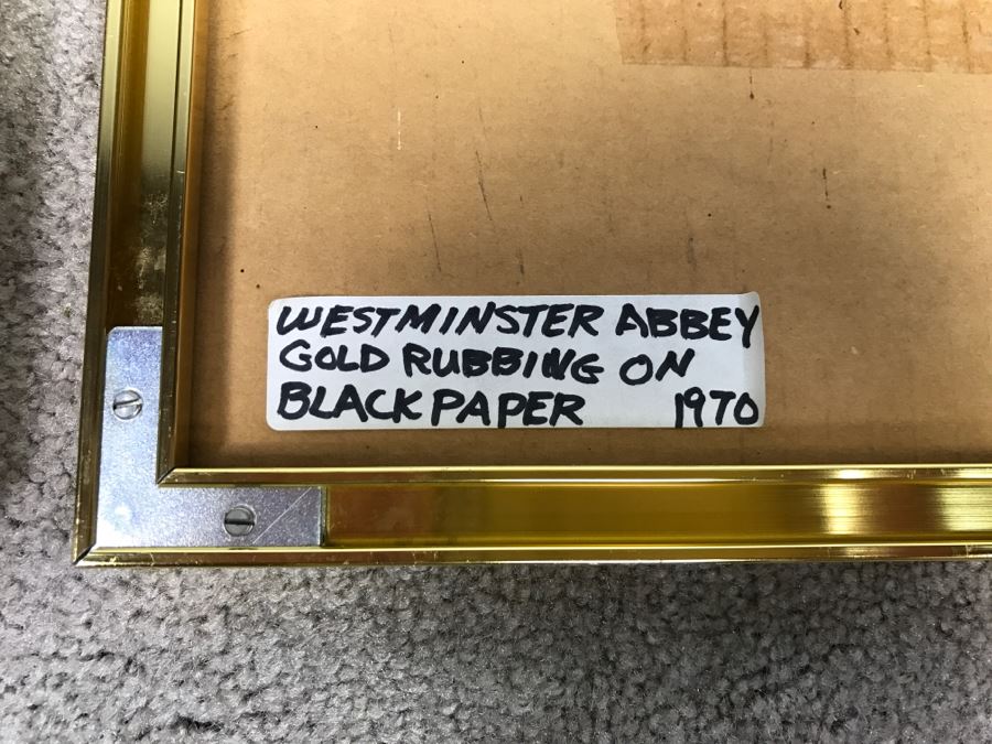Pair Of Framed Vintage Westminster Abbey Rubbings [Photo 14]