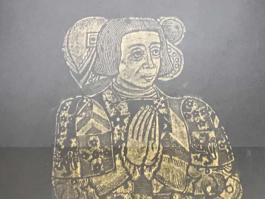 Pair Of Framed Vintage Westminster Abbey Rubbings [Photo 3]