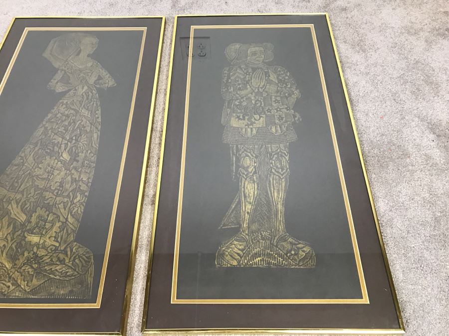 Pair Of Framed Vintage Westminster Abbey Rubbings [Photo 7]