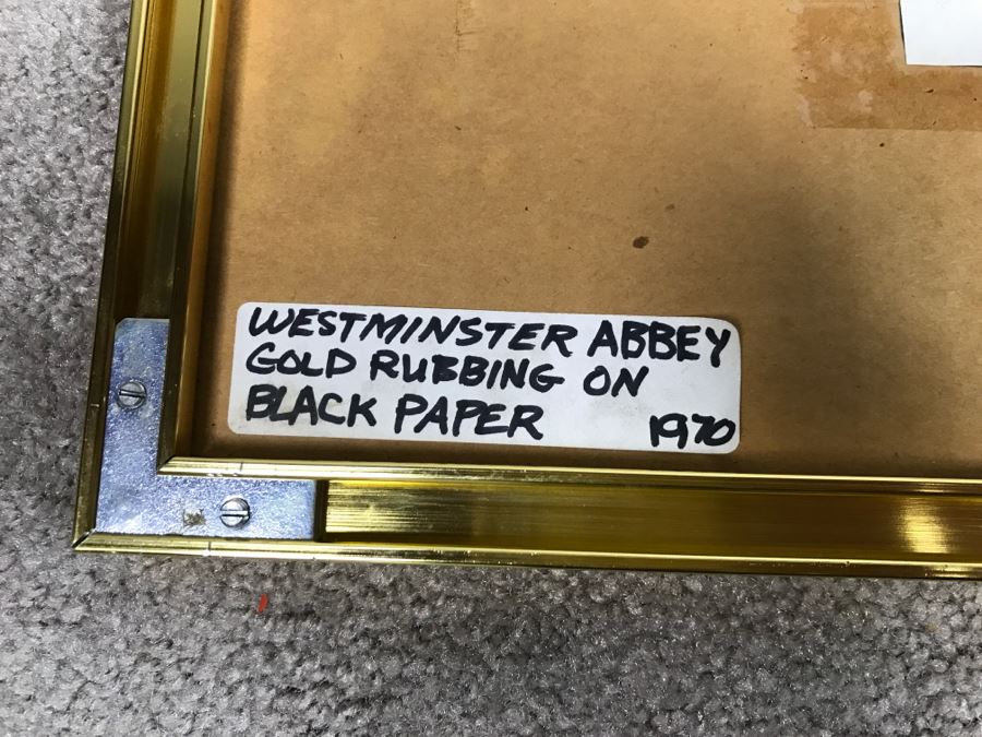 Pair Of Framed Vintage Westminster Abbey Rubbings [Photo 16]