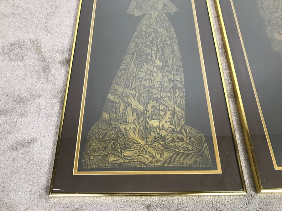 Pair Of Framed Vintage Westminster Abbey Rubbings [Photo 11]