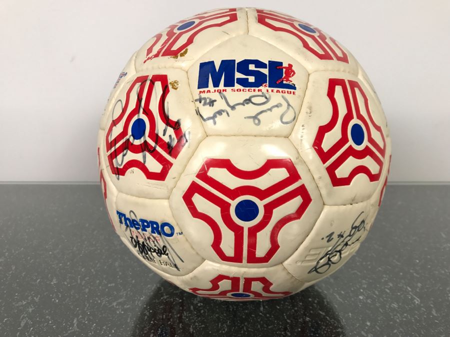 Autographed Indoor Major Soccer League Soccer Ball Signed - See Photos