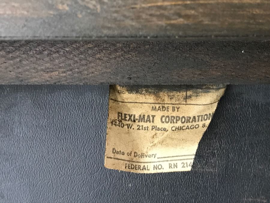 Vintage Black Bench - Top Of Upholstery Has Some Tears [Photo 9]