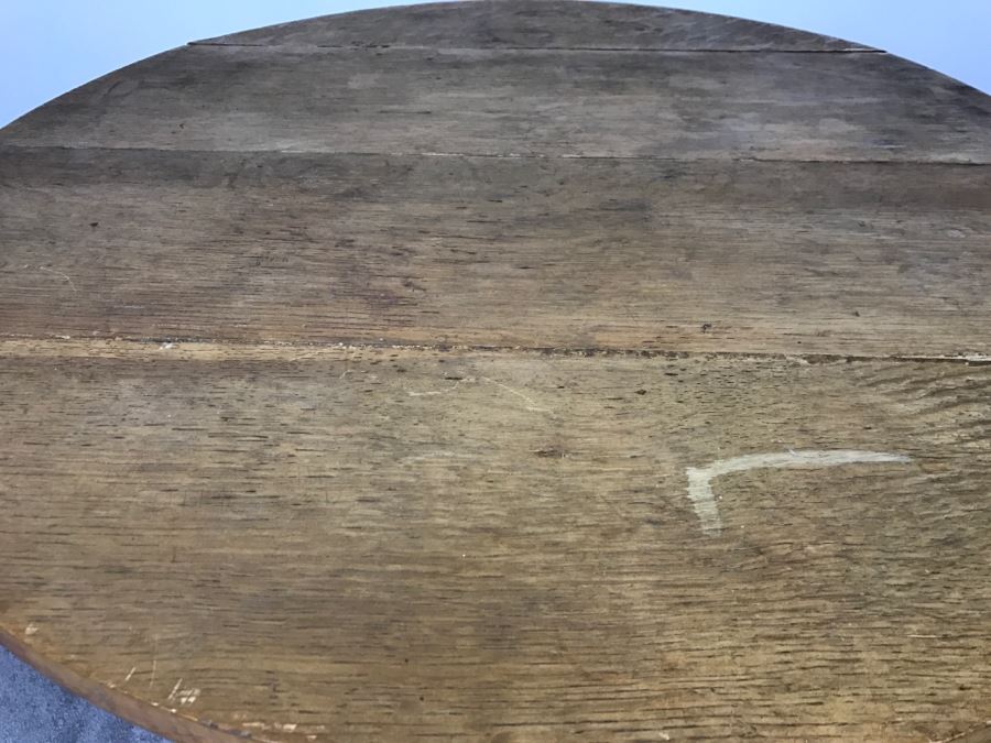 Vintage Mission Arts And Crafts 2-Tier Round Table [Photo 10]