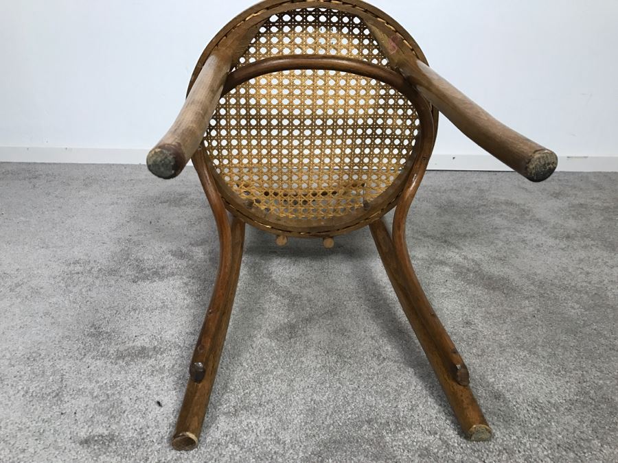 Vintage Bentwood Cane Seat Chair