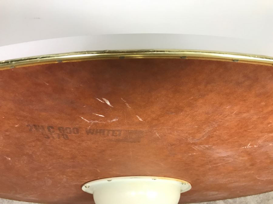 Unmarked Metal Tulip Base Round Table In Manner Of Eero Saarinen Knoll Tulip Table - Dimensions Coming - Client Was Interior Designer And Worked For Baker Furniture [Photo 17]
