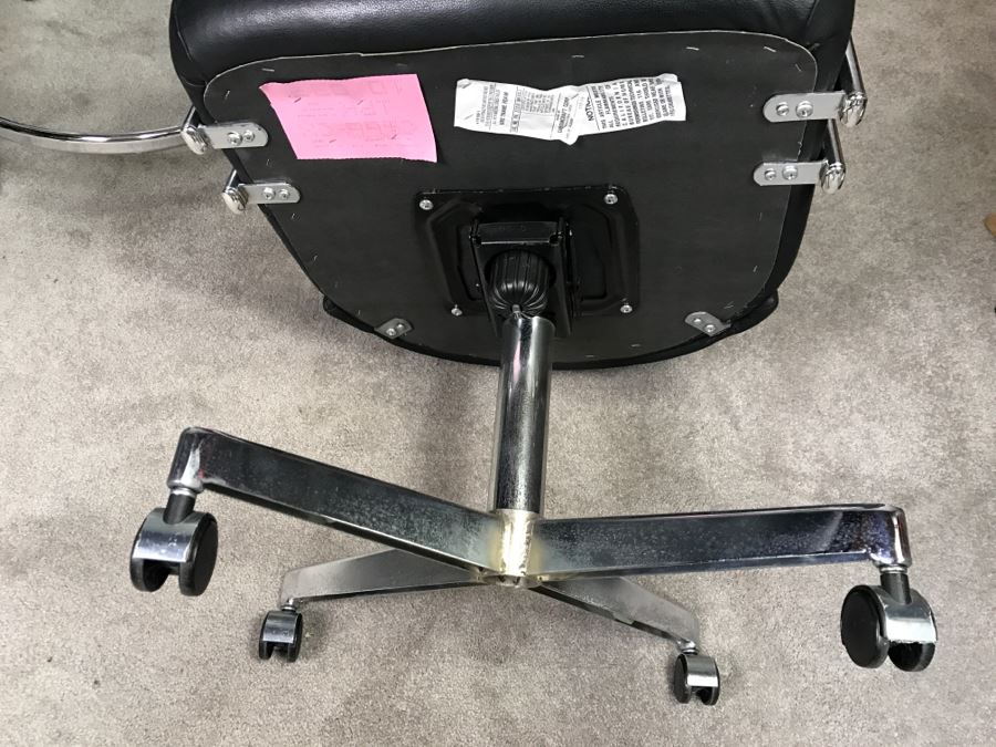 Chromcraft Modernist Chrome Dining Table With (4) Chairs On Casters [Photo 12]