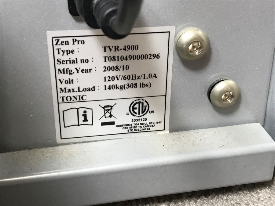 Zen Pro Excercise Machine Model TVR-4900 [Photo 7]