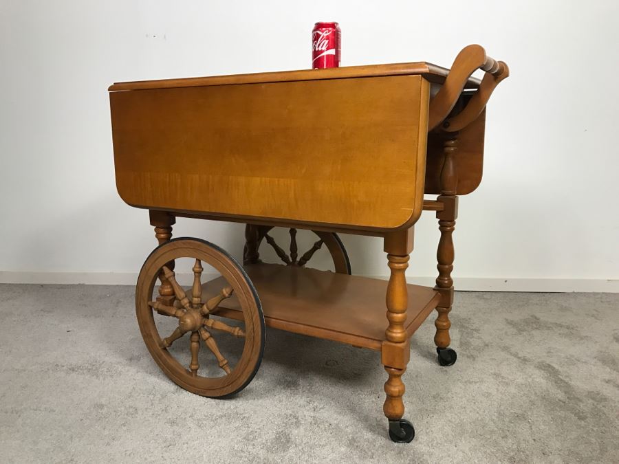 Vintage Wooden Tea Bar Cart [Photo 1]