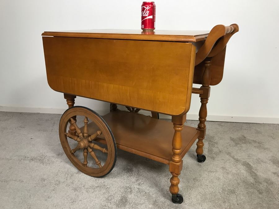 Vintage Wooden Tea Bar Cart [Photo 11]