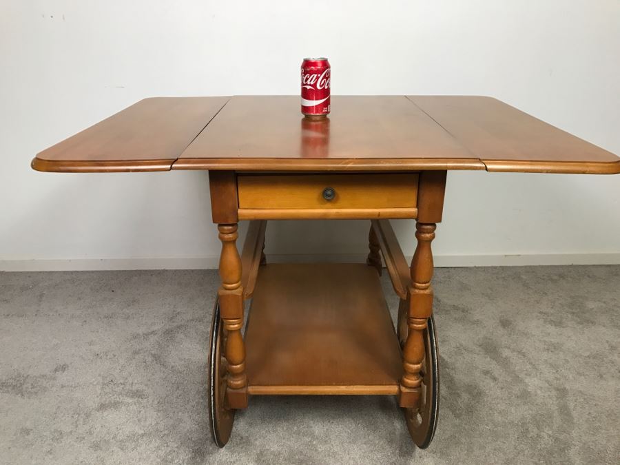 Vintage Wooden Tea Bar Cart [Photo 10]