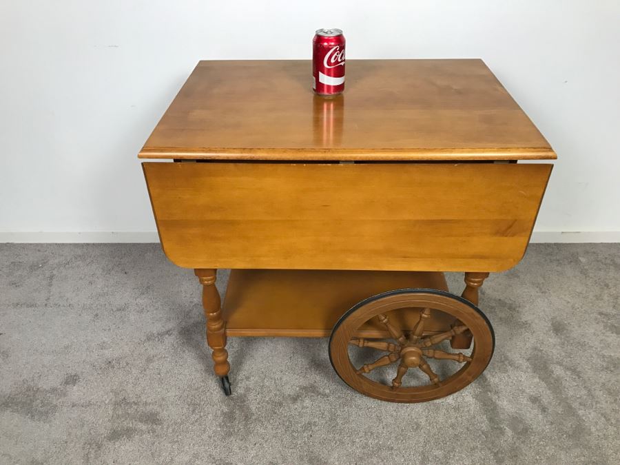 Vintage Wooden Tea Bar Cart [Photo 4]