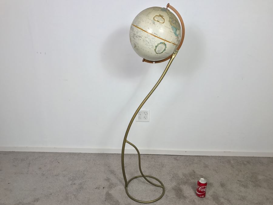 Vintage Replogle 12 Inch Dia Globe World Classic Series With Modern Floor Stand [Photo 1]