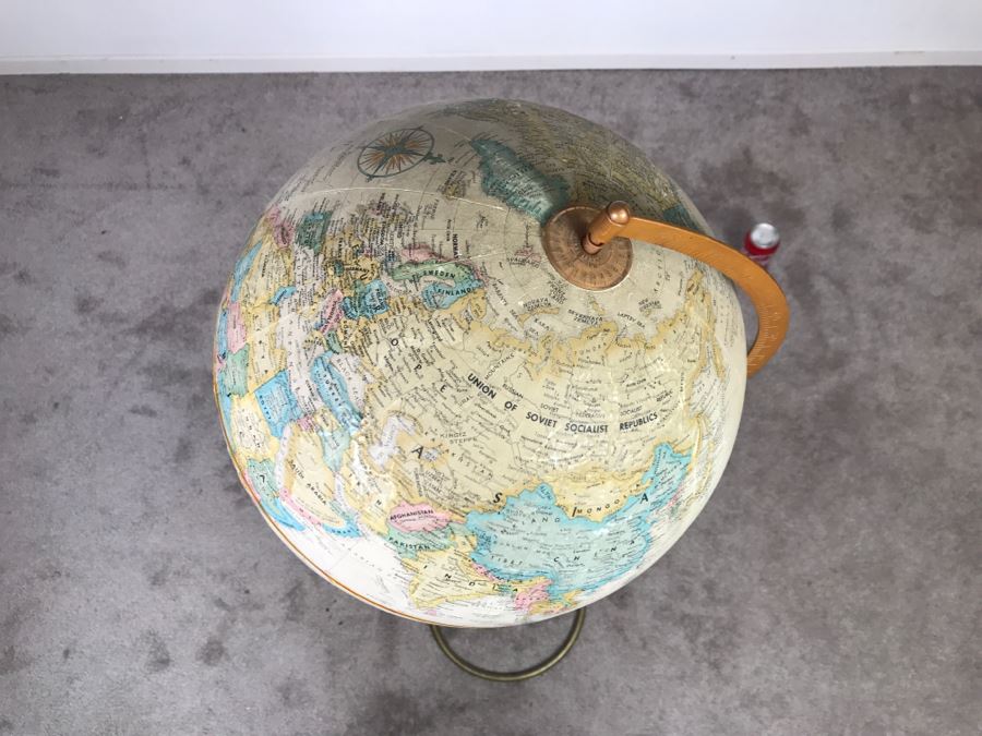 Vintage Replogle 12 Inch Dia Globe World Classic Series With Modern Floor Stand [Photo 9]