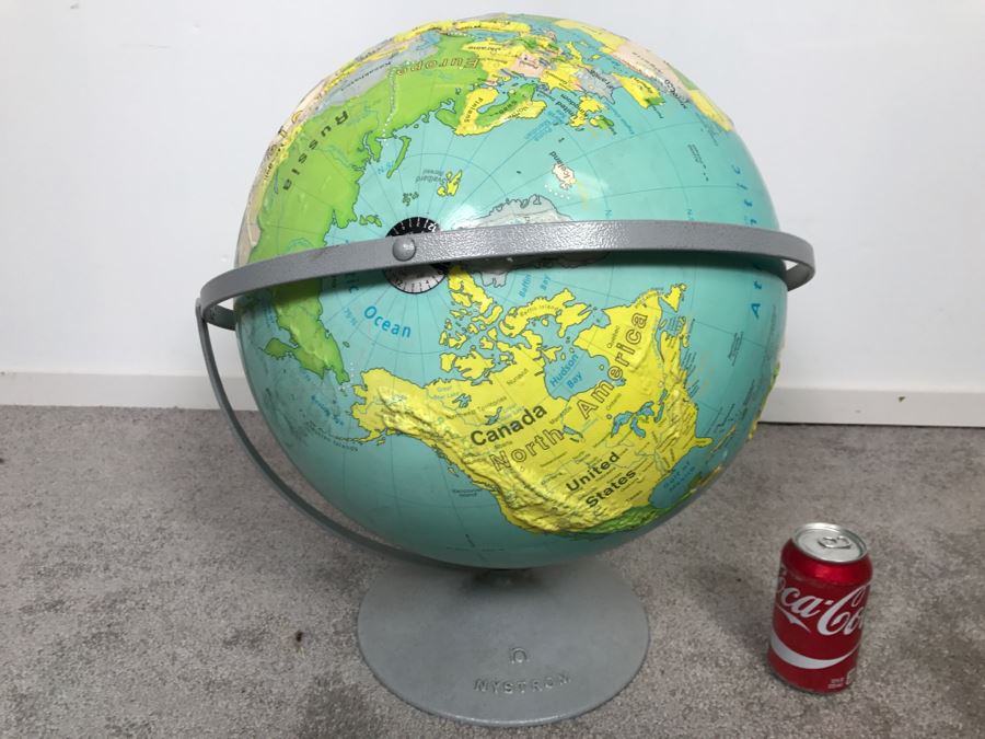 Vintage Nystrom Readiness Topography Globe [Photo 11]