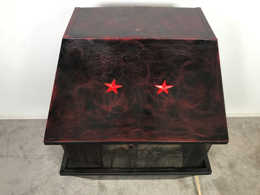 Working Mid-Century SEARS, ROEBUCK & CO Electric Fireplace With Simulated Wood Burning Logs [Photo 6]