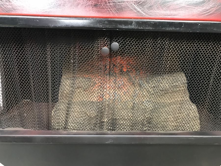 Working Mid-Century SEARS, ROEBUCK & CO Electric Fireplace With Simulated Wood Burning Logs [Photo 4]