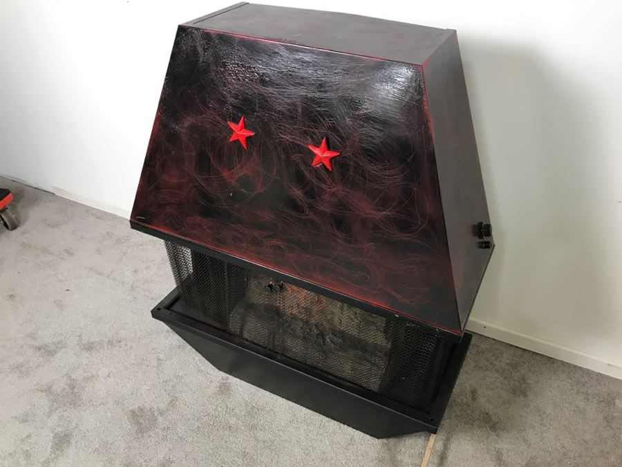 Working Mid-Century SEARS, ROEBUCK & CO Electric Fireplace With Simulated Wood Burning Logs [Photo 9]