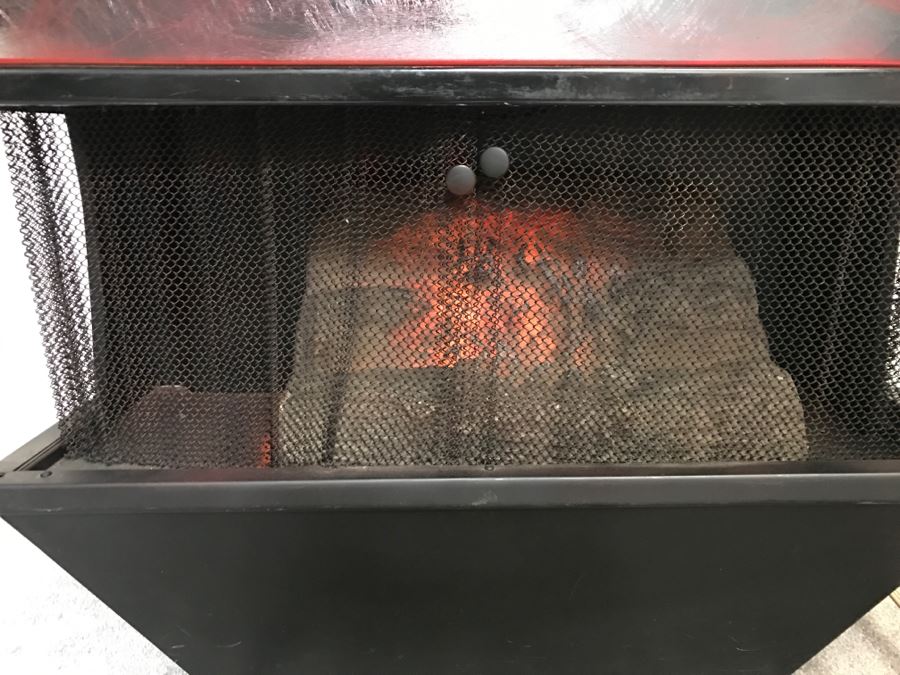 Working Mid-Century SEARS, ROEBUCK & CO Electric Fireplace With Simulated Wood Burning Logs [Photo 13]