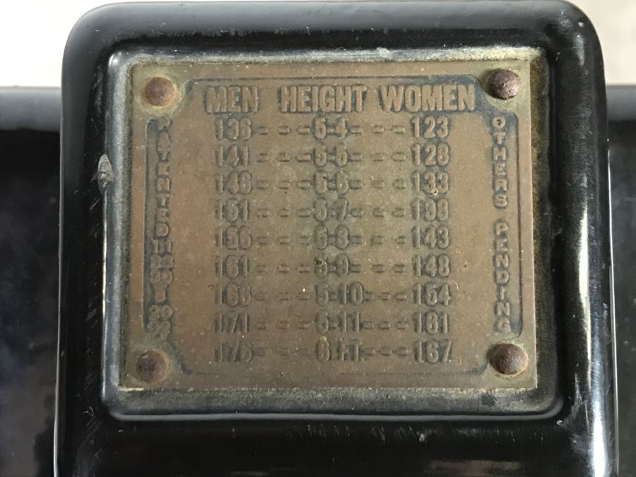 Art Deco Coin-Op Mechanical Scale By The Hamilton Scale Co Person Weigher Model P-W 41'H [Photo 15]