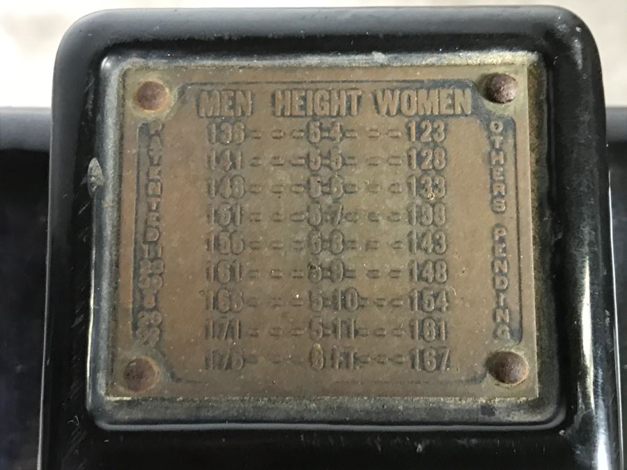 Art Deco Coin-Op Mechanical Scale By The Hamilton Scale Co Person Weigher Model P-W 41'H [Photo 16]