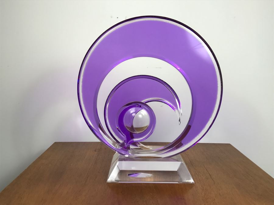 Signed Acrylic Sculpture By Israeli Artist Shlomi Haziza Estimate $900 18'H [Photo 6]