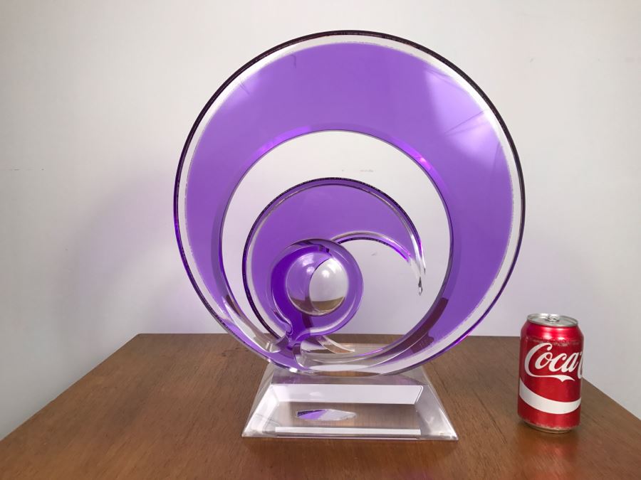 Signed Acrylic Sculpture By Israeli Artist Shlomi Haziza Estimate $900 18'H [Photo 3]