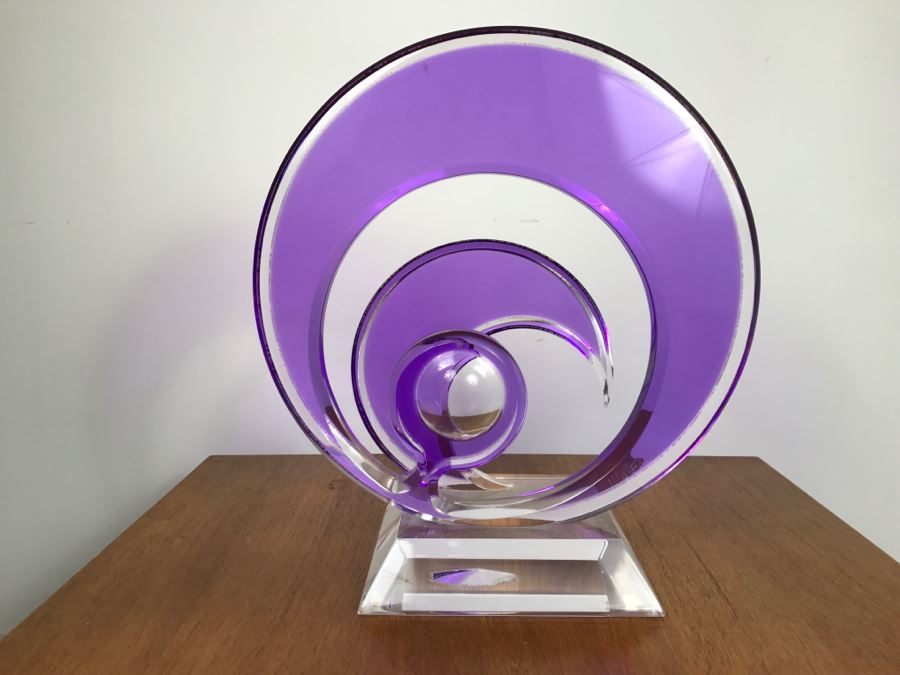 Signed Acrylic Sculpture By Israeli Artist Shlomi Haziza Estimate $900 18'H [Photo 5]