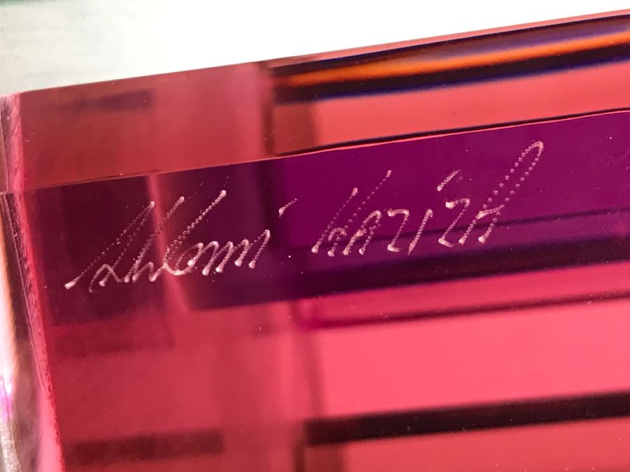 Signed Acrylic Sculpture Titled 'Skyscraper' By Israeli Artist Shlomi Haziza Estimate $1,100 36'H [Photo 2]