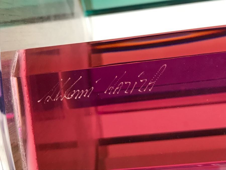 Signed Acrylic Sculpture Titled 'Skyscraper' By Israeli Artist Shlomi Haziza Estimate $1,100 36'H [Photo 11]