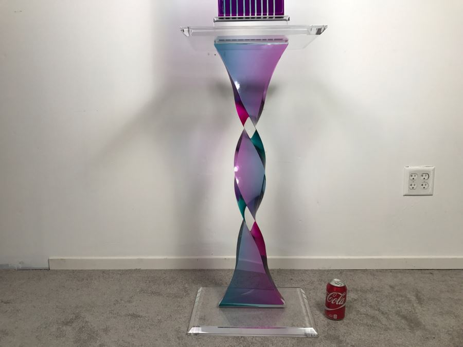 Signed Acrylic Sculpture With Haziza Labeled Base By Israeli Artist Shlomi Haziza Estimate $2,500 62'H [Photo 23]