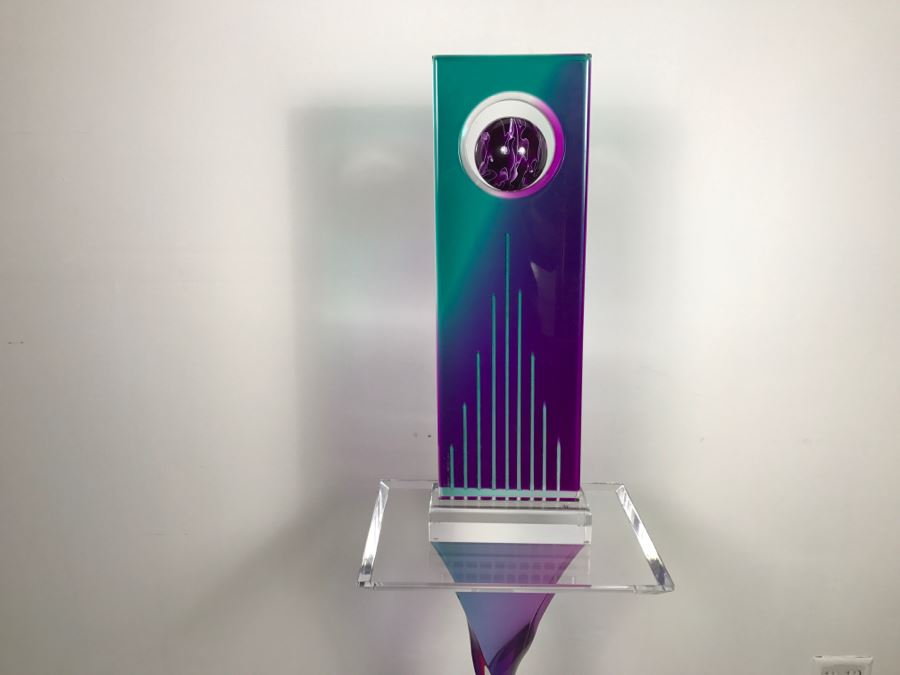 Signed Acrylic Sculpture With Haziza Labeled Base By Israeli Artist Shlomi Haziza Estimate $2,500 62'H [Photo 12]