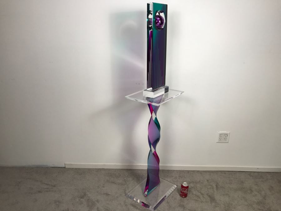 Signed Acrylic Sculpture With Haziza Labeled Base By Israeli Artist Shlomi Haziza Estimate $2,500 62'H [Photo 25]