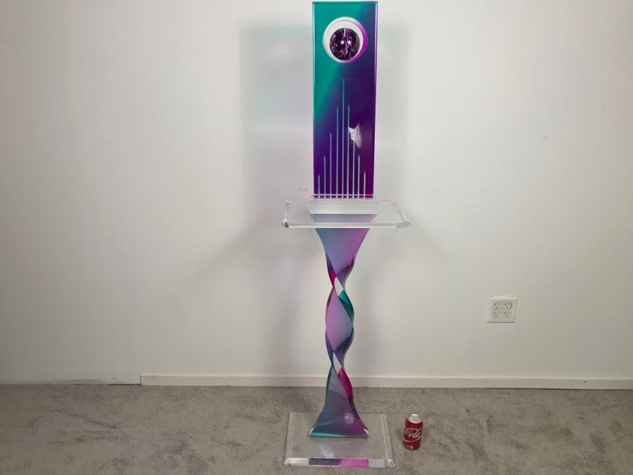 Signed Acrylic Sculpture With Haziza Labeled Base By Israeli Artist Shlomi Haziza Estimate $2,500 62'H [Photo 7]