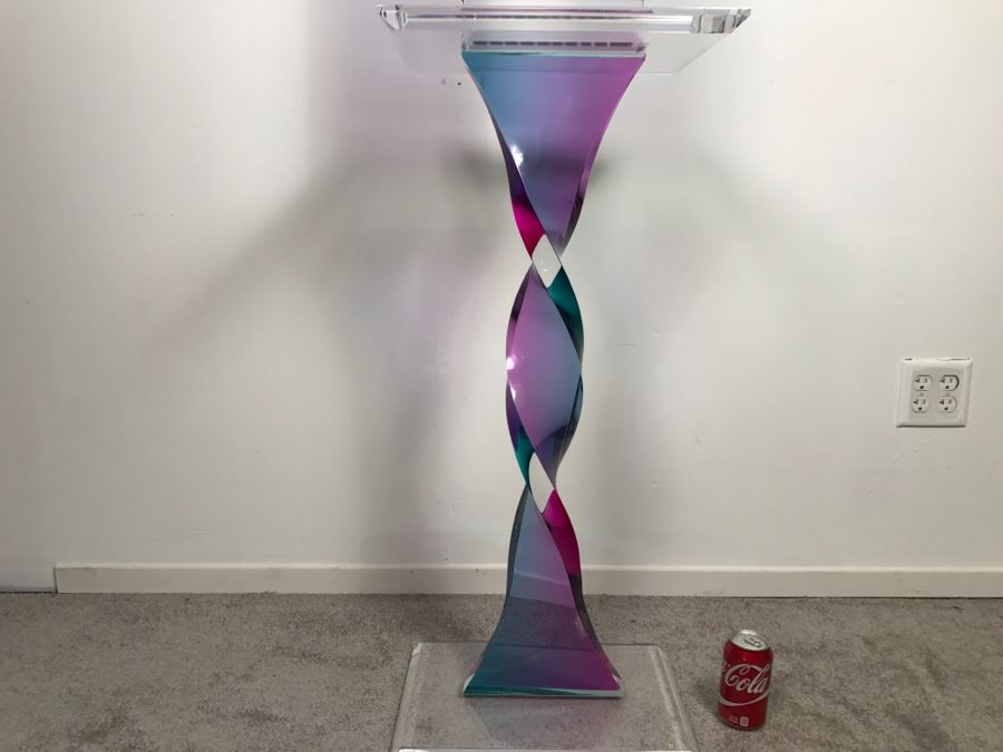 Signed Acrylic Sculpture With Haziza Labeled Base By Israeli Artist Shlomi Haziza Estimate $2,500 62'H [Photo 22]