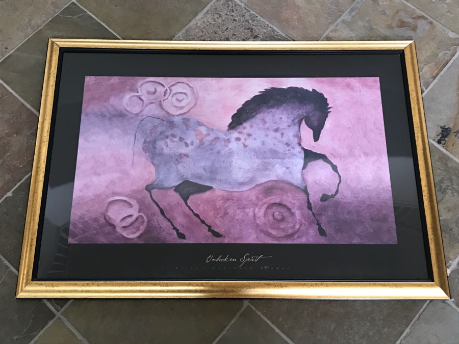 JUST ADDED - Framed Horse Poster Unbroken Spirit By Alison Dearborn Rieder [Photo 1]