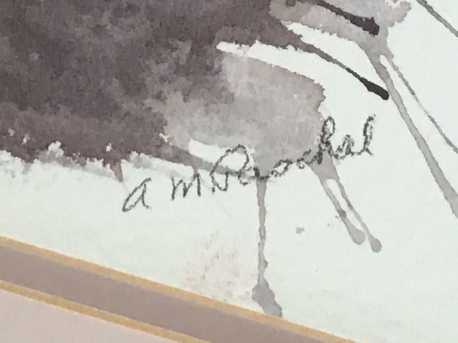 JUST ADDED - Framed Original Signed Watercolor Painting Of Boy [Photo 7]