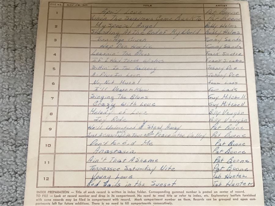 JUST ADDED - Vintage Metal 45Rpm Record Storage Box Platter-Pak With Vintage 45 Records Including Elvis Presley And Fats Domino - See Photos [Photo 6]