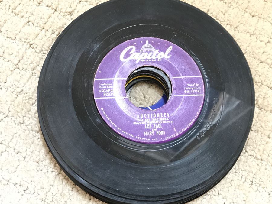 JUST ADDED - Vintage Metal 45Rpm Record Storage Box Platter-Pak With Vintage 45 Records Including Elvis Presley And Fats Domino - See Photos [Photo 30]