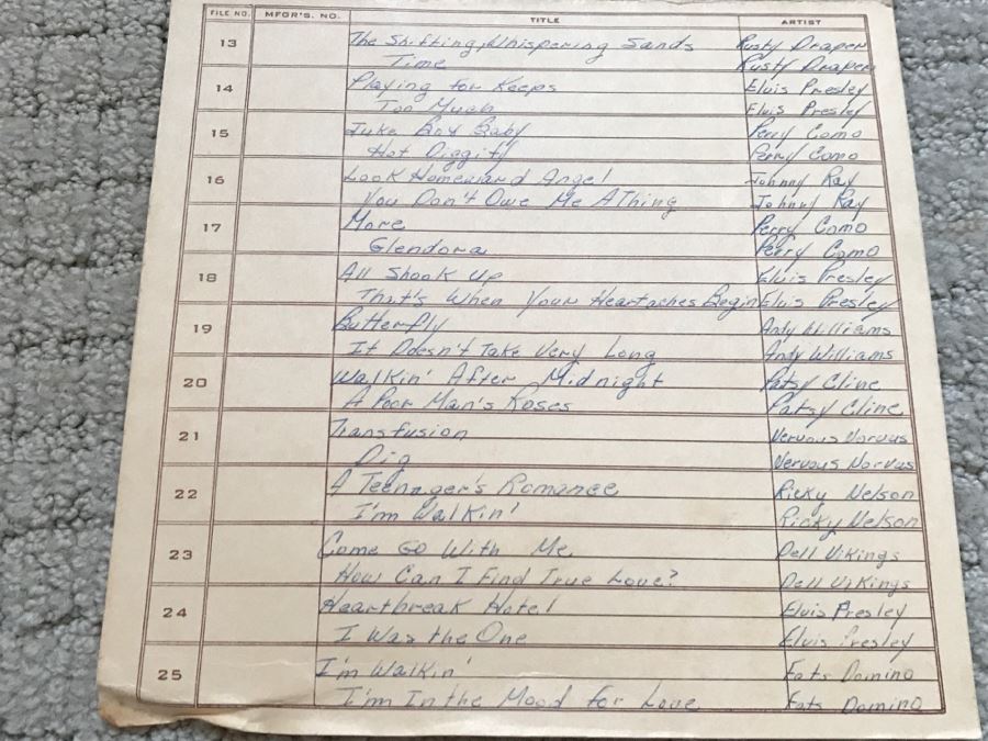 JUST ADDED - Vintage Metal 45Rpm Record Storage Box Platter-Pak With Vintage 45 Records Including Elvis Presley And Fats Domino - See Photos [Photo 7]