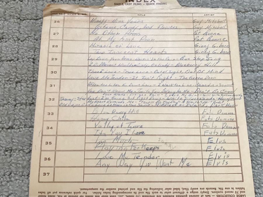 JUST ADDED - Vintage Metal 45Rpm Record Storage Box Platter-Pak With Vintage 45 Records Including Elvis Presley And Fats Domino - See Photos [Photo 9]