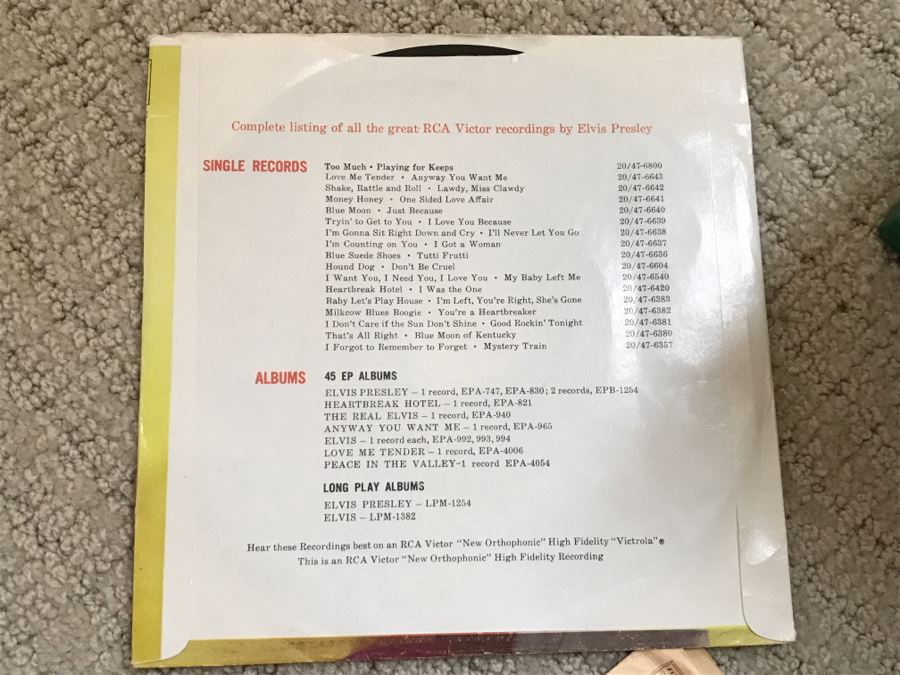 JUST ADDED - Vintage Metal 45Rpm Record Storage Box Platter-Pak With Vintage 45 Records Including Elvis Presley And Fats Domino - See Photos [Photo 16]
