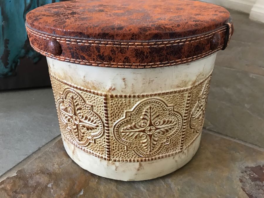 JUST ADDED - Metal Bucket, Embossed Metal Horse Picture And Decorative Box [Photo 3]