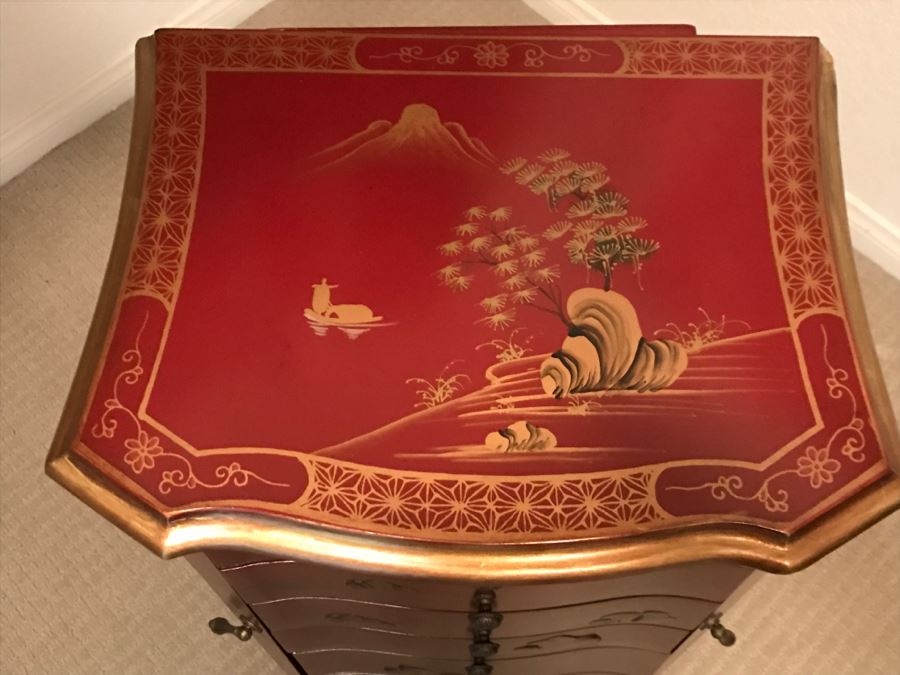 JUST ADDED - Standing Jewelry Box With Mirror And Various Jewelry Pieces - See Photos [Photo 4]