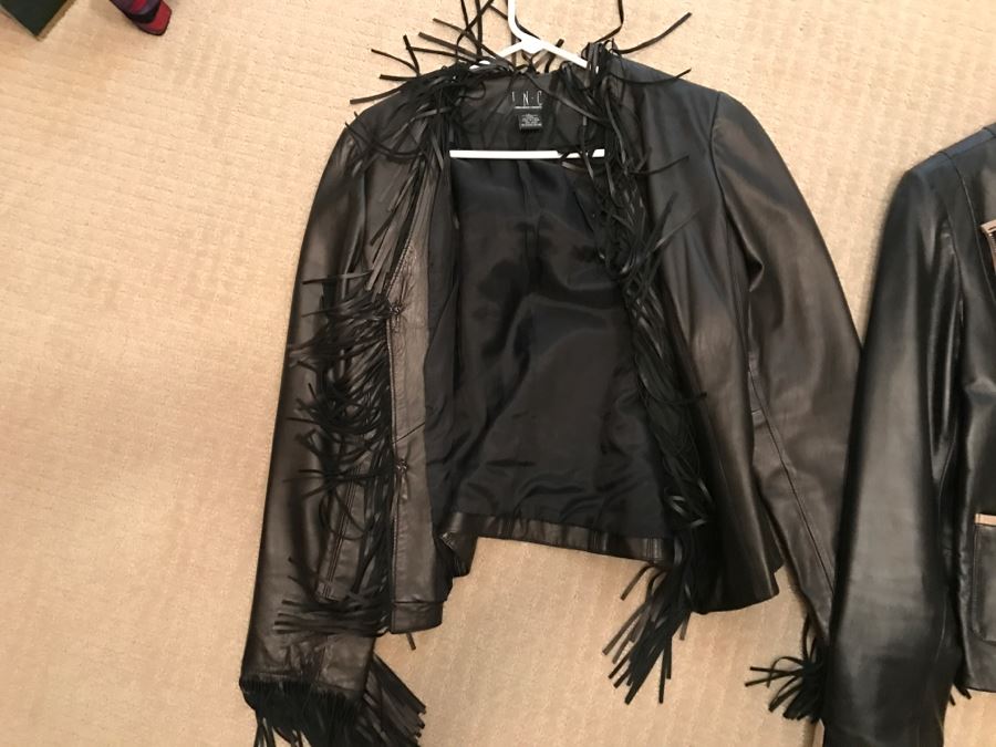 JUST ADDED - Set Of (4) Women's Leather Jackets Size L [Photo 9]