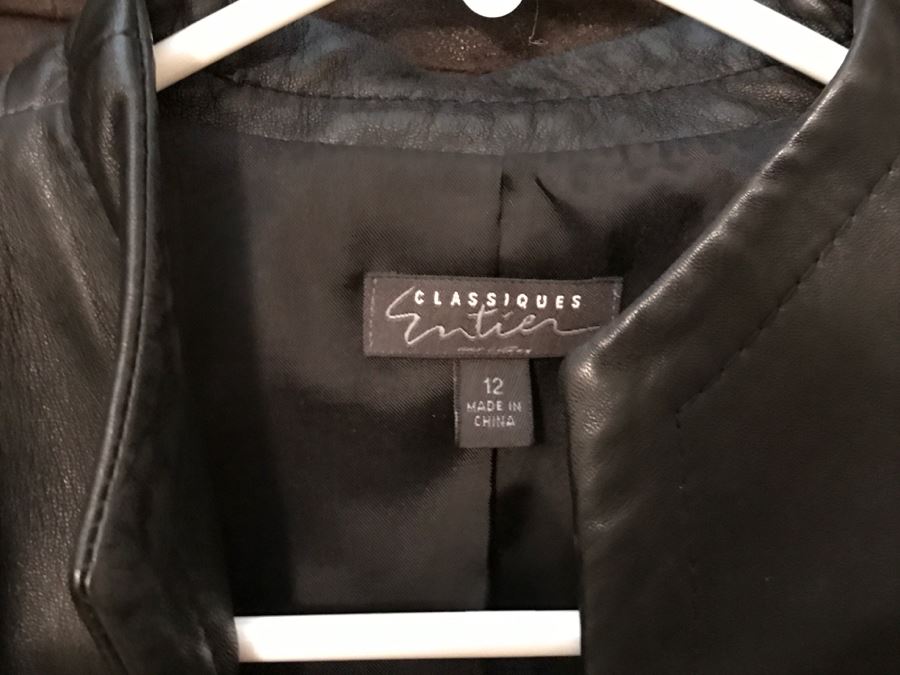 JUST ADDED - Set Of (4) Women's Leather Jackets Size L [Photo 7]